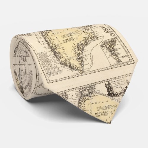 Vintage Map of Greenland 1791 Tie