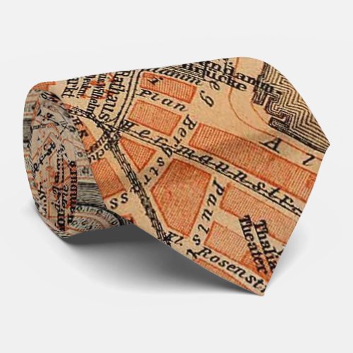 Vintage Map of Hamburg Germany 1910 Tie