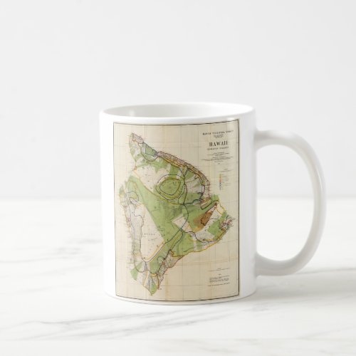 Vintage Map of Hawaii Island 1906 Coffee Mug