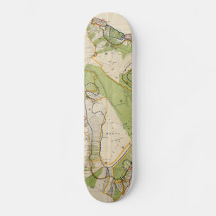 Vintage Map of Hawaii Island (1906) Skateboard Deck