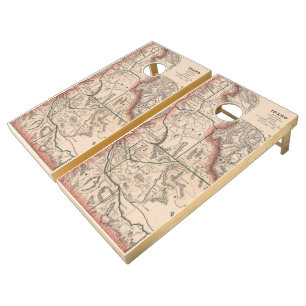 Vintage Map of Idaho (1883) Cornhole Set