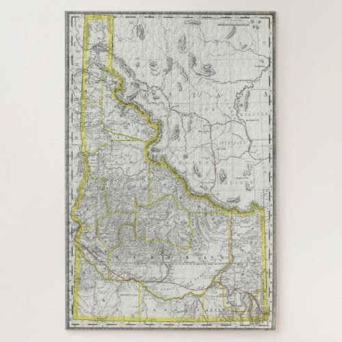 Vintage Map of Idaho 1889 Jigsaw Puzzle