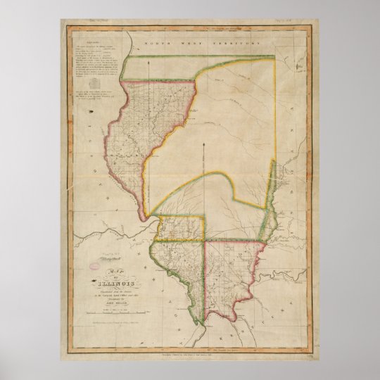 Vintage Map Of Illinois 1818 Poster R9fde2b7b83cc4f7e98824e871110229b 0a8u3 8byvr 540 