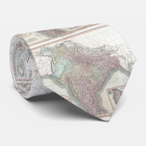 Vintage Map of India 1806 Neck Tie