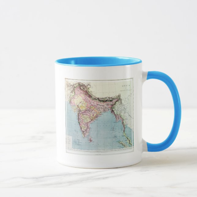 Vintage Map of India | 1877 Mug (Right)