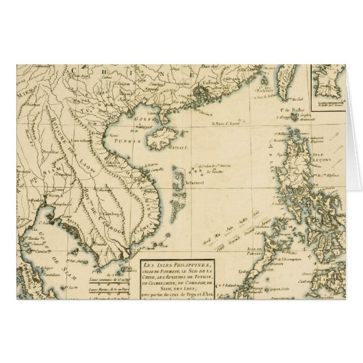 Vintage Map of India | Indian Ocean Cards (Front Horizontal)