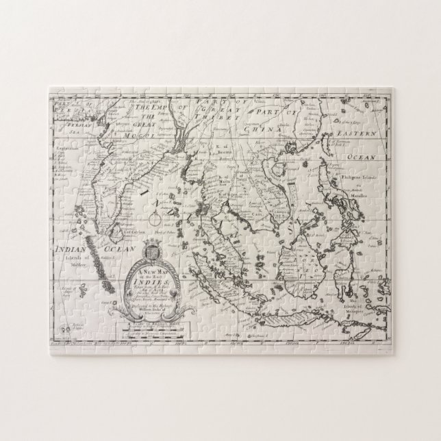 Vintage Map of Indonesia (1700) Jigsaw Puzzle (Horizontal)