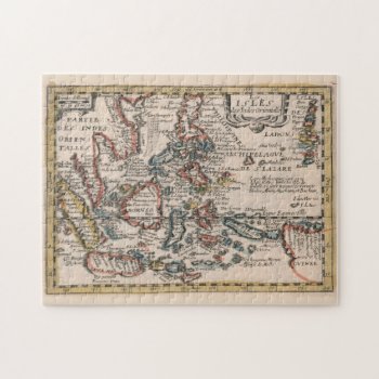 Vintage Map Of Indonesia And The Philippines 1659 Jigsaw Puzzle by Alleycatshirts at Zazzle