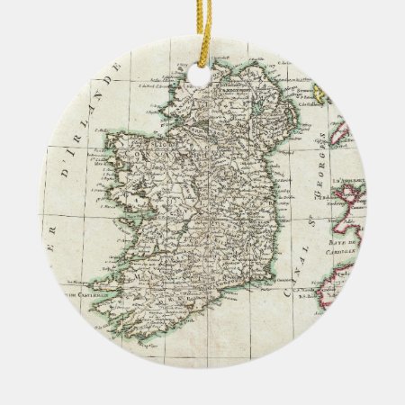 Vintage Map Of Ireland (1771) Ceramic Ornament