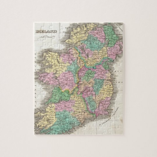 Vintage Map of Ireland (1827) Jigsaw Puzzle Zazzle com