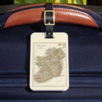 Vintage Map Of Ireland 1862 Luggage Tag by DigitalDreambuilder at Zazzle