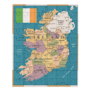 Vintage Map of Ireland Jigsaw Puzzle