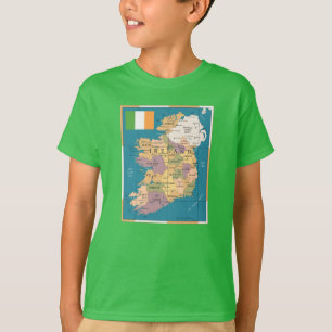 Vintage Map of Ireland T-Shirt