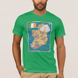 Vintage Map of Ireland T-Shirt