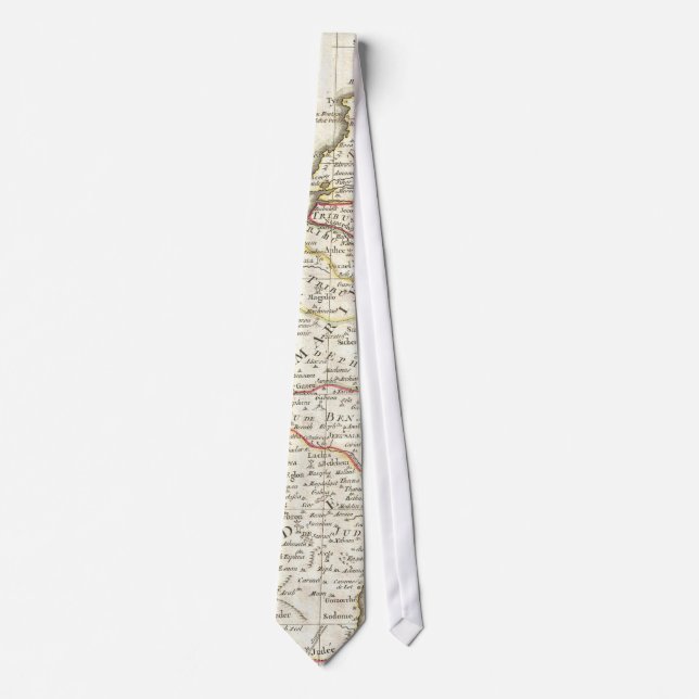 Vintage Map of Israel (1770) Neck Tie (Front)