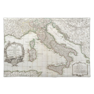 Vintage Map of Italy (1770) Placemat