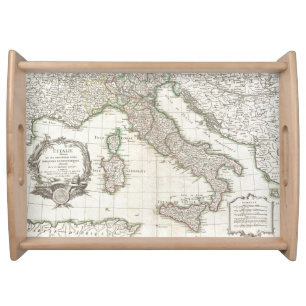 Vintage Map of Italy (1770) Serving Tray