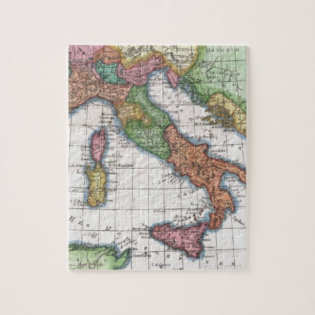 Vintage Map of Italy (1780) Jigsaw Puzzle (Vertical)