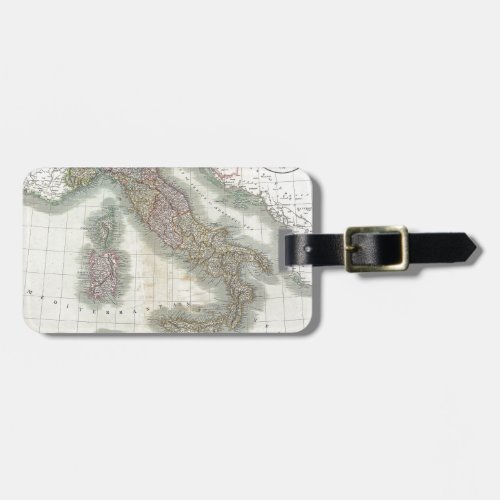 Vintage Map of Italy Luggage Tag