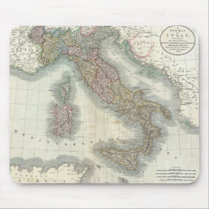 Vintage Map of Italy Mouse Pad