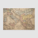 Vintage Map of Italy, Turkey &amp; Greece Tissue Paper
