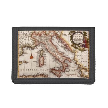 Vintage Map Of Italy Wallet by Romanelli at Zazzle