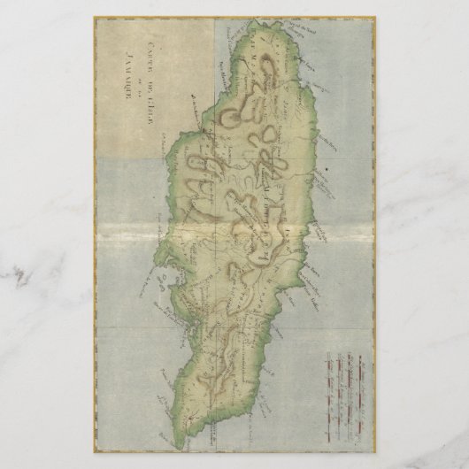 Vintage Map of Jamaica (1780) (Front)