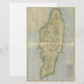 Vintage Map of Jamaica (1780) (Front/Back)