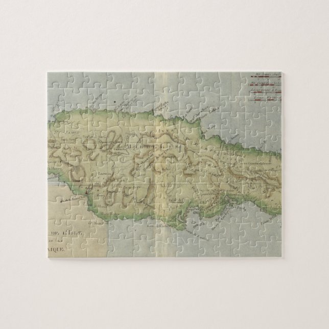 Vintage Map of Jamaica (1780) Jigsaw Puzzle (Horizontal)