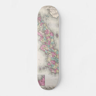 Vintage Map of Japan (1855) Skateboard Deck
