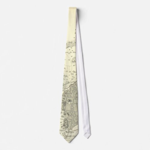 Vintage Map of Jerusalem Israel 1859 Tie