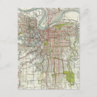 Vintage Map of Kansas City Missouri (1920)