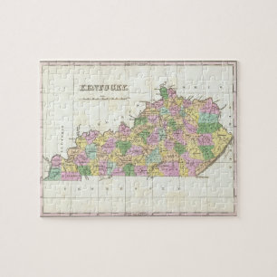 Vintage Map of Kentucky (1827) Jigsaw Puzzle