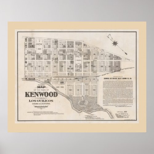 Vintage Map of Kenwood Poster