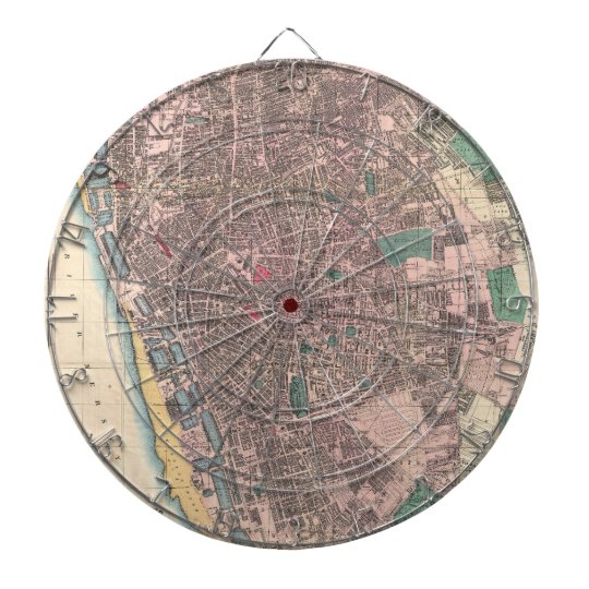 Vintage Map of Liverpool England (1890) Dartboard | Zazzle.com