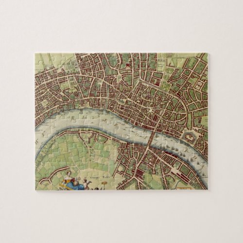 Vintage Map of London 17th Century Jigsaw Puzzle