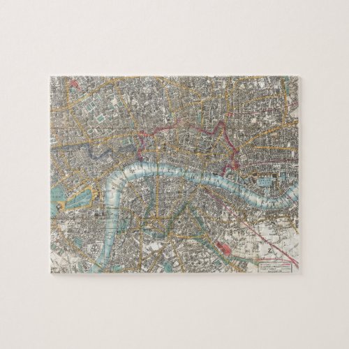 Vintage Map of London 1848 Jigsaw Puzzle