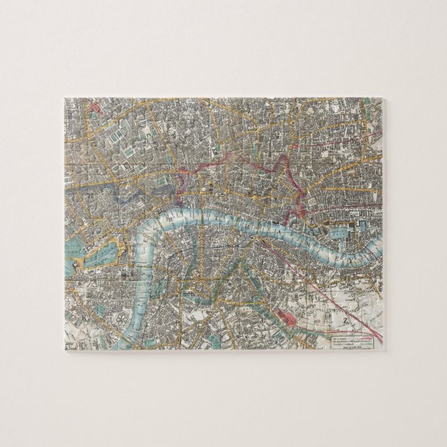 Vintage Map of London (1848) Jigsaw Puzzle (Horizontal)