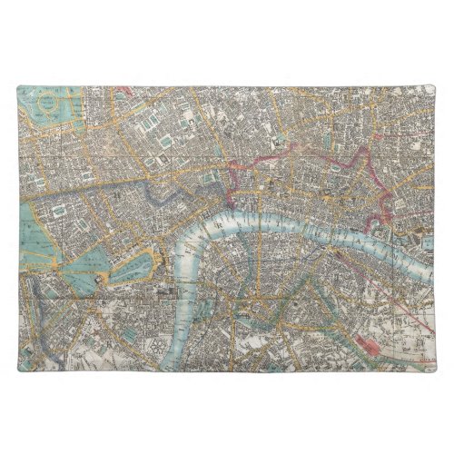 Vintage Map of London 1848 Placemat