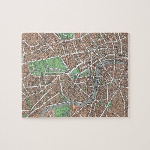 Vintage Map of London 1923 Jigsaw Puzzle