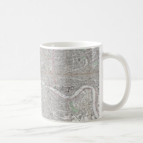 Vintage map of London city Coffee Mug