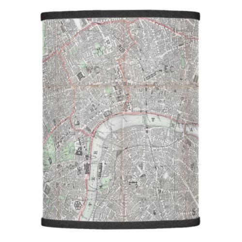 Vintage map of London city Lamp Shade