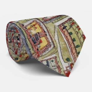 Vintage Map of London England (1598) Neck Tie