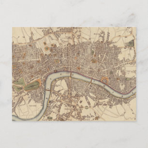 Vintage Map of London England (1807) Postcard