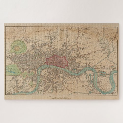 Vintage Map of London England 1815 Jigsaw Puzzle
