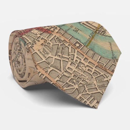 Vintage Map of London England 1815 Neck Tie