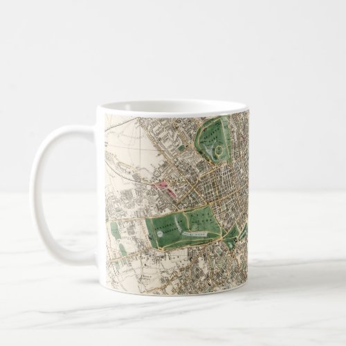 Vintage Map of London England 1853 Coffee Mug