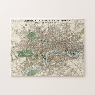 Vintage Map of London England (1853) Jigsaw Puzzle