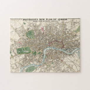 Vintage Map of London England (1853) Jigsaw Puzzle
