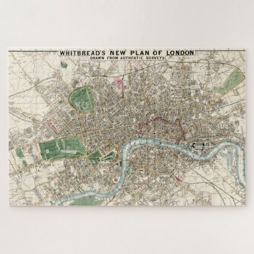 Vintage Map of London England 1853 Jigsaw Puzzle